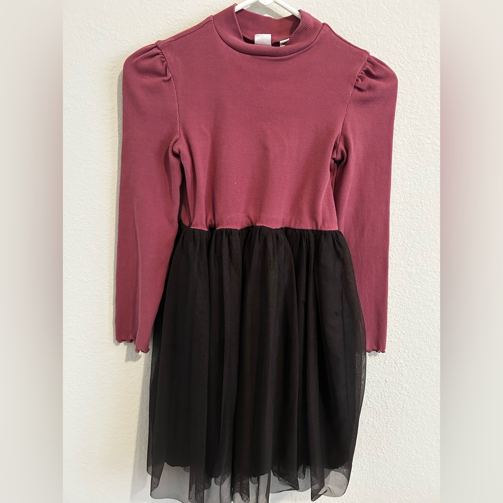 Elegant Pink and Black Kids Dress